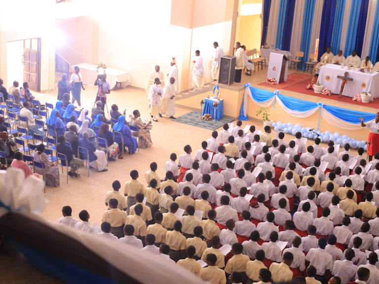 Students and Staff during liturgy of mass