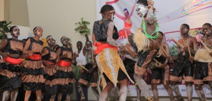 Students performing traditional gisu dance during MDD festivals